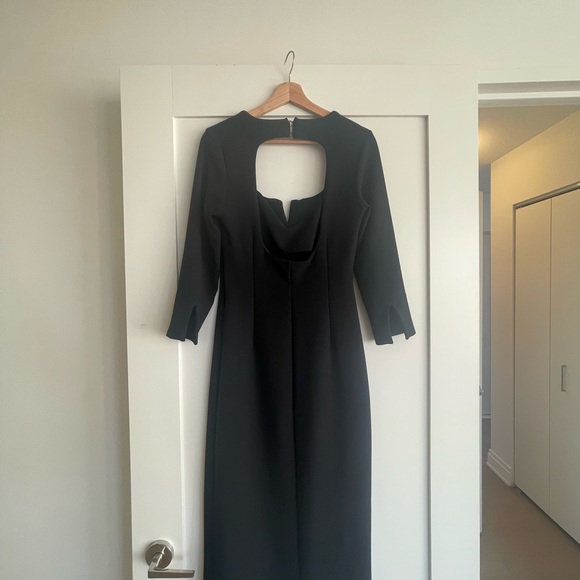 Black tailored Zara midi dress - Picture 3 of 4